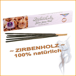 ZIRBENHOLZ Räucherstäbchen - Zirbelkiefer Holz - Zirbenduft Zirbelholz