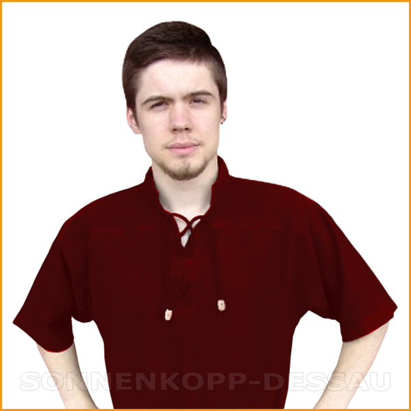 Alternatives KURZÄRMELIGES  Herrenhemd weinrot - Kurzarm Hemd