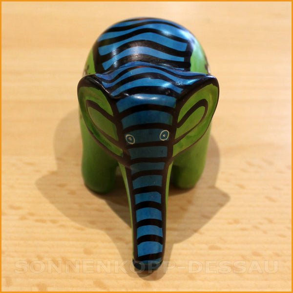 Deko Elefant Figur Kinder - grün & blau