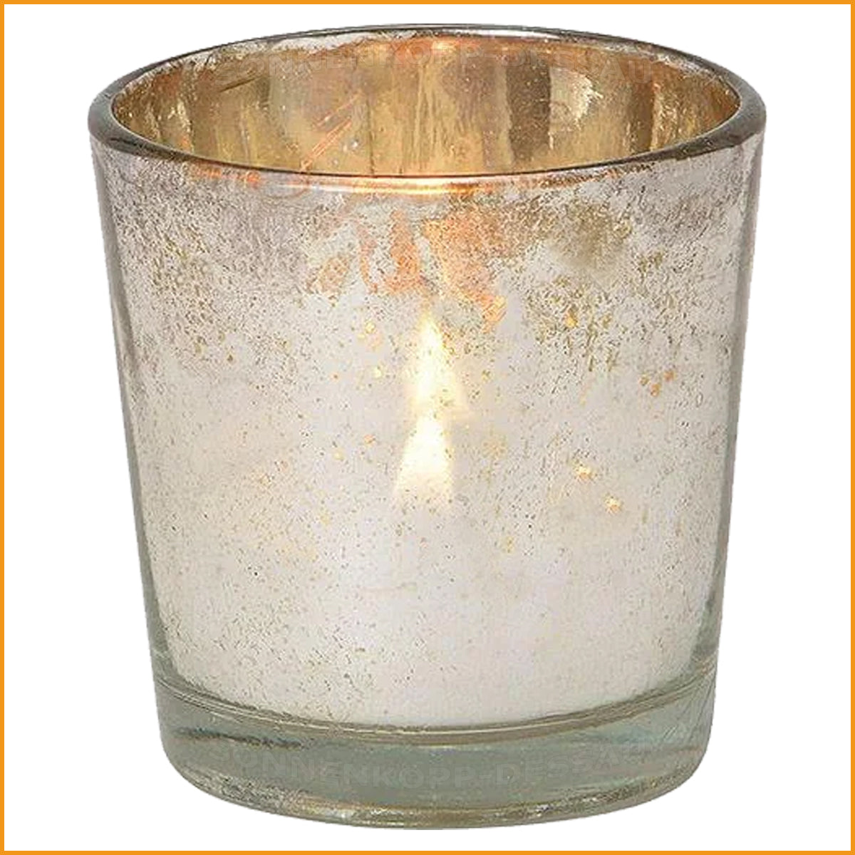 WINDLICHT Glas - silber - TEELICHTHALTER - 4er SET (über 50% sparen) –  SONNENKOPP-DESSAU