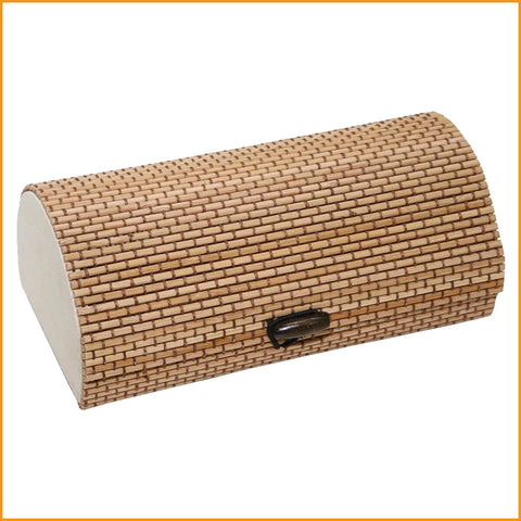 Bambus Holz Box - Kästchen für Schmuck & Allerlei - Holz Truhe - 18 cm