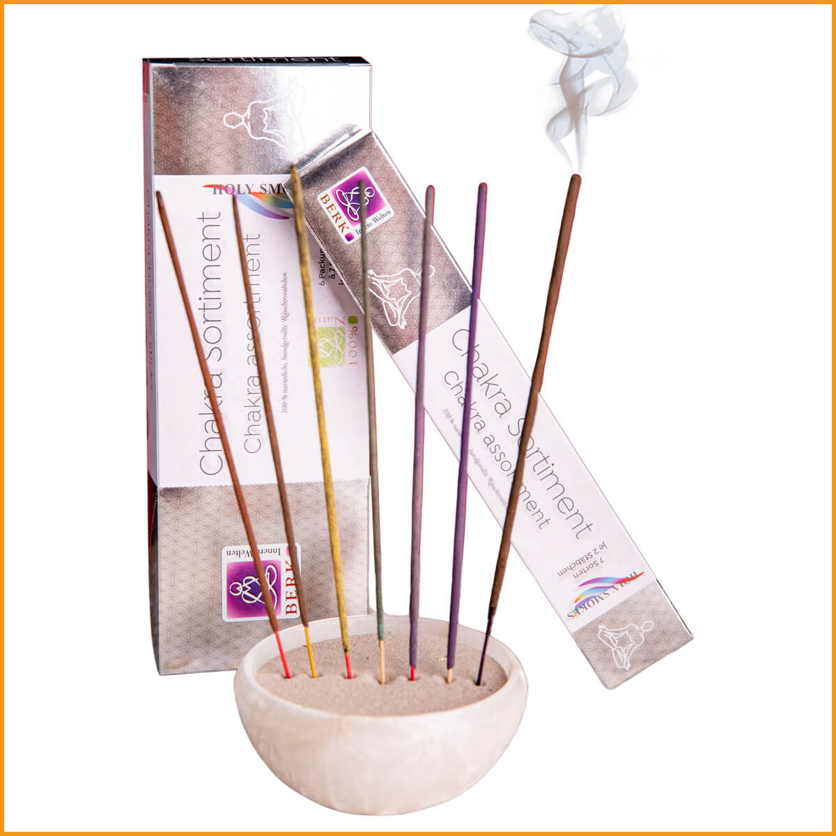 Räucherstäbchen CHAKRA LINE - Sortiment - 7 Sorten - Räucherkerzen