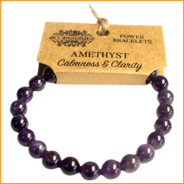 Edelstein Armband - AMETHYST - Kraftarmband - Kugelarmband - Heilstein