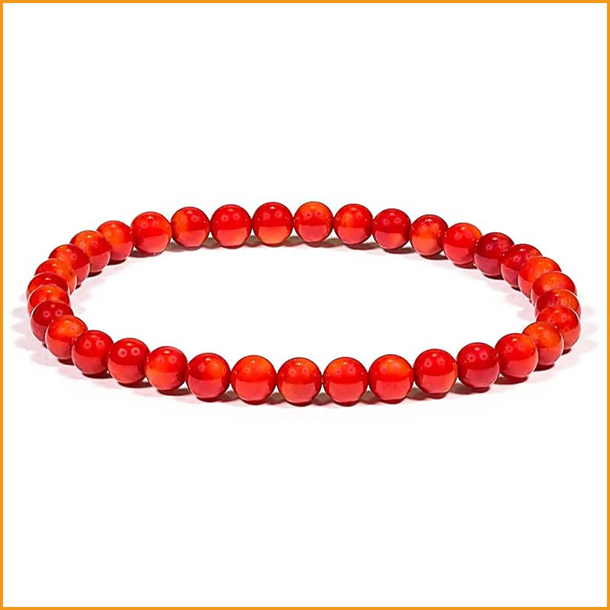 Edelstein Armband BAMBUS KORALLE Kraftarmband - Kugelarmband HEILSTEIN
