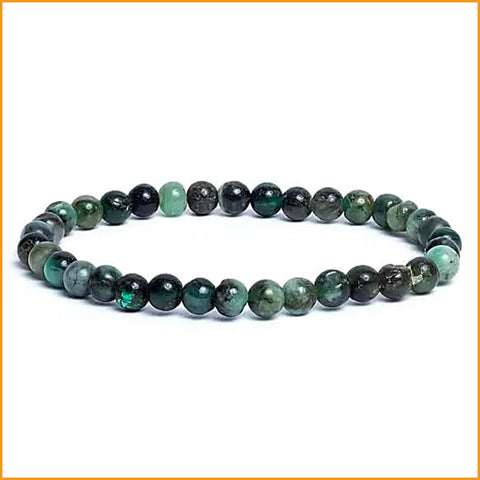 Edelstein Armband - SMARAGD - Kraftarmband - Kugelarmband - HEILSTEIN