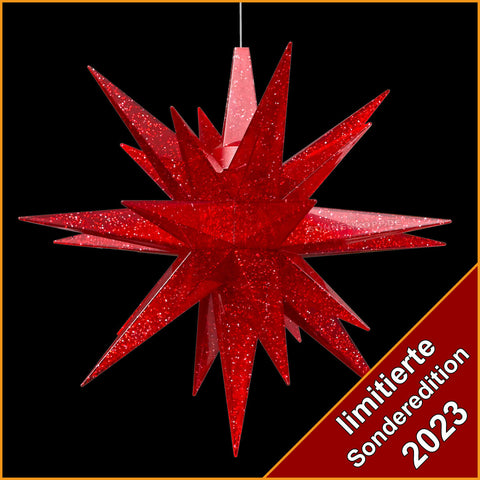 HERRNHUTER Stern SONDEREDITION 2023 - ROT GLITTER - Sterne Edition