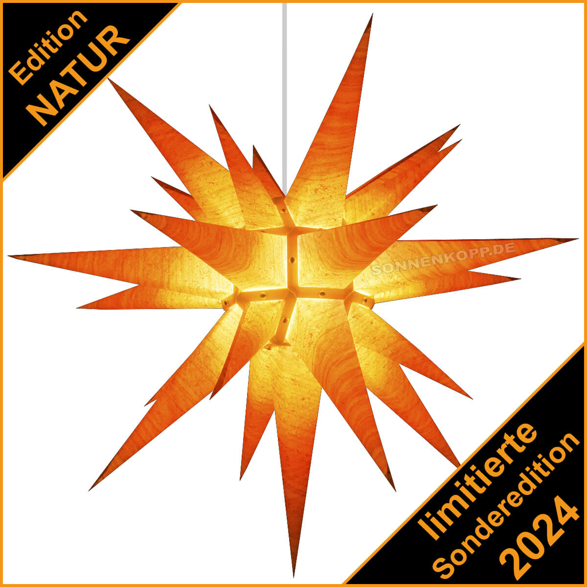 Herrnhuter Stern Edition Natur - Motiv Holzmaserung Erle