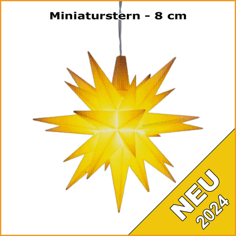 Herrnhuter Miniaturstern 8 cm - GELB - Stern Kunststoff - NEU ab 2024