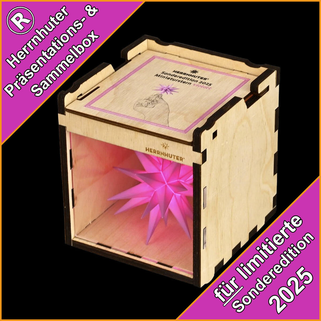 herrnhuter stern aufbewahrung PRÄSENTATION SAMMEL BOX Herrnhuter Miniaturstern SONDEREDITION 2025 – SONNENKOPP-DESSAU