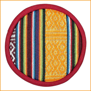 KLANGSCHALENKISSEN - Tribal FLACH handgefertigt - Kissen Klangschale
