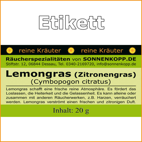 Lemongras - Zitronengras | Räuchern