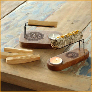 HEIZER für Palo Santo Holzstücke + Salbei Smudge Sticks - Räuchern