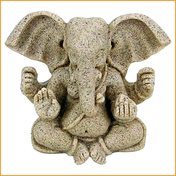 GANESHA Figur - Elefantengott Ganesh Skulptur 8 cm | Glücksbringer