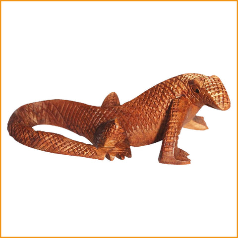 Komodo WARAN Figur - Holz - 10 cm - Komodowaran - Holzfigur - Skulptur