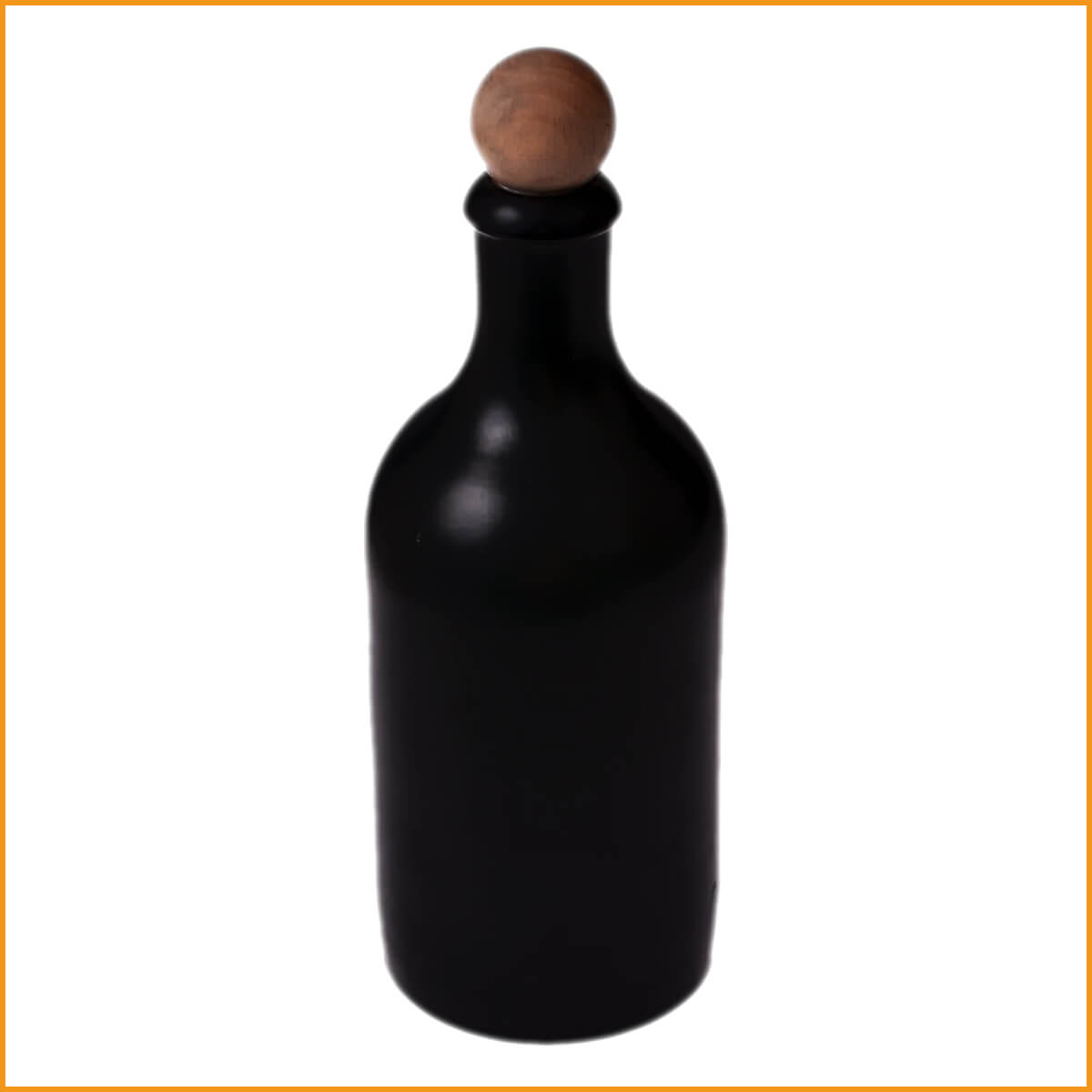 STEINZEUG FLASCHE mit HOLZKORKEN - Steinflasche - 0,5 L - Dekoflasche