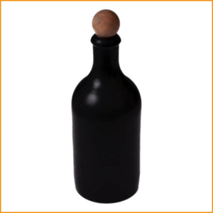 STEINZEUG FLASCHE mit HOLZKORKEN - Steinflasche - 0,5 L - Dekoflasche