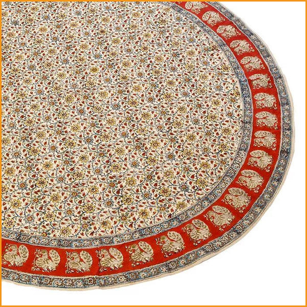 indische Tischdecke Handarbeit rund