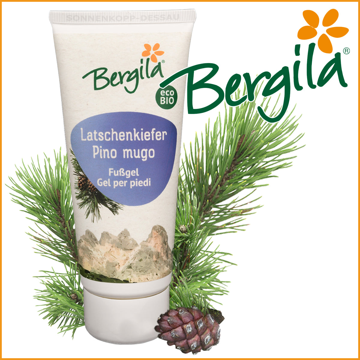 FUSSGEL mit LATSCHENKIEFER - Bergila ® BIO Produkt - Fußgel erfrischend