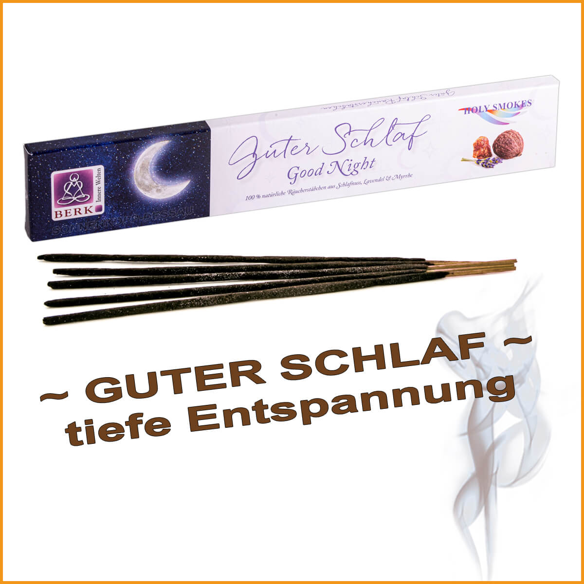 GUTER SCHLAF Räucherstäbchen - Maidalnuss - Lavendel - Myrrhe - Duft
