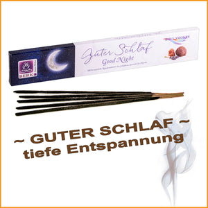 GUTER SCHLAF Räucherstäbchen - Maidalnuss - Lavendel - Myrrhe - Duft