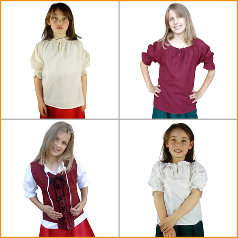 Alternative KINDER BLUSE für Mädchen | Carmenbluse Kinder Mädchen