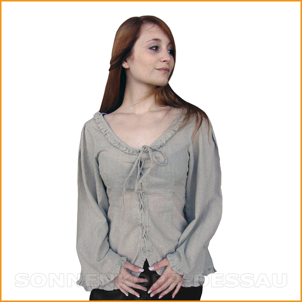Alternative RÜSCHENBLUSE hanf | Hanf Schnürbluse