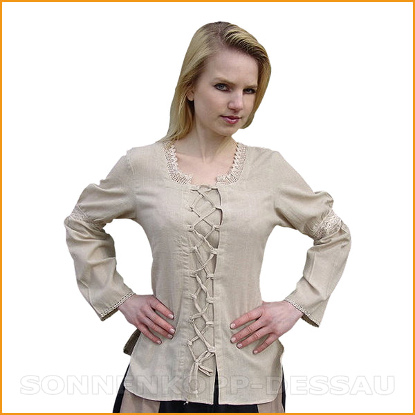 Alternative FREIZEIT BLUSE natur | Schnürbluse natur