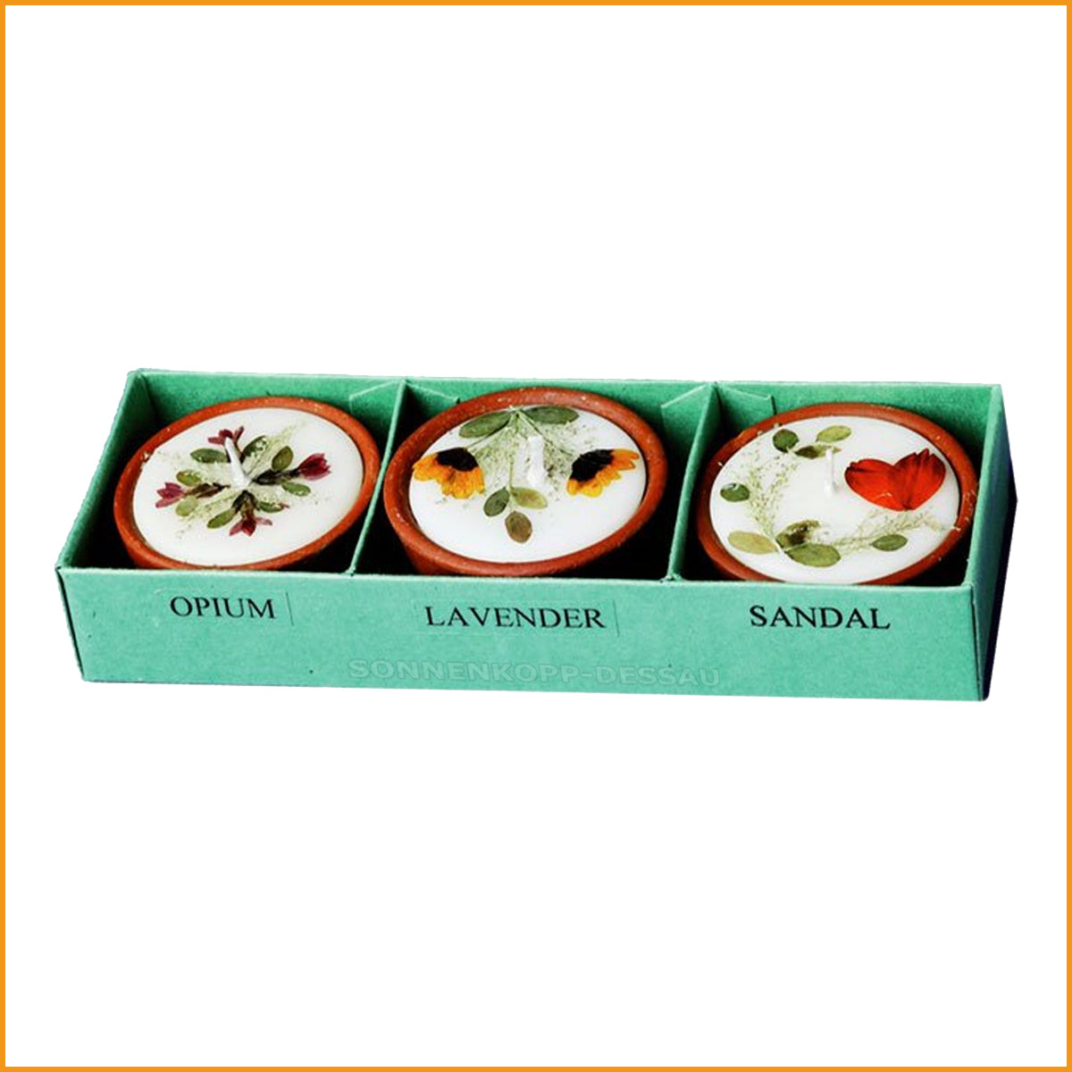 DUFTKERZEN 3er Set - Opium Lavendel Sandel - Duftkerze