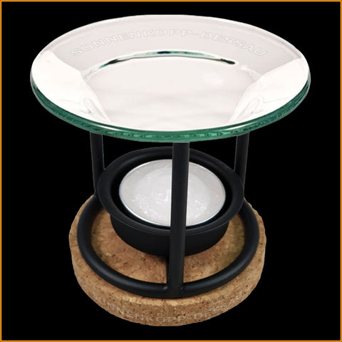 Aromalampe mit Glasschale - Räuchergefäß Funktion - Duftlampe 2 in 1