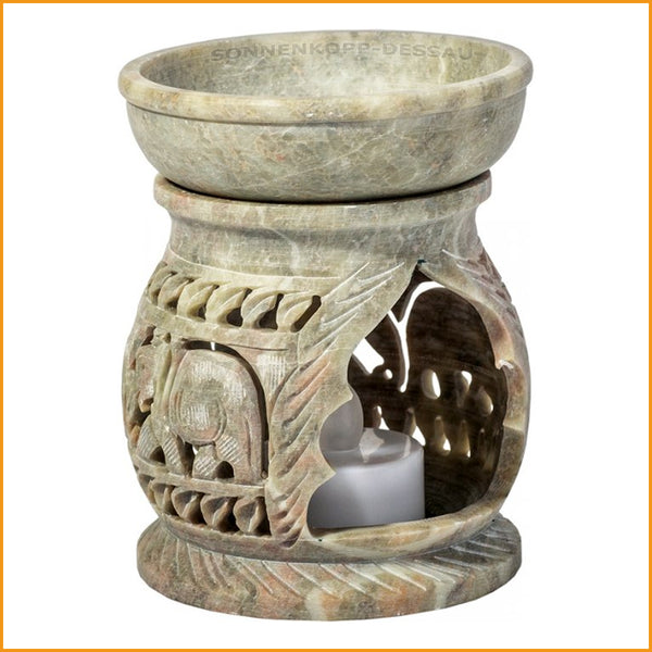 Elefanten Duftlampe Aromalampe Stövchen Stein