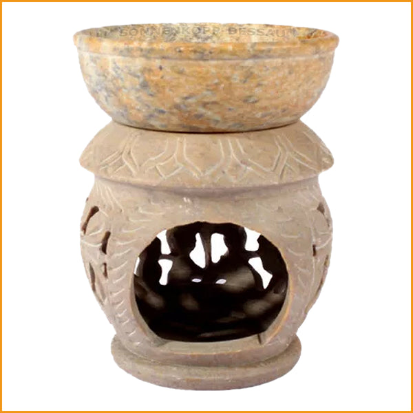 Duftlampe aus Stein | Lotus Aromalampe aus Stein