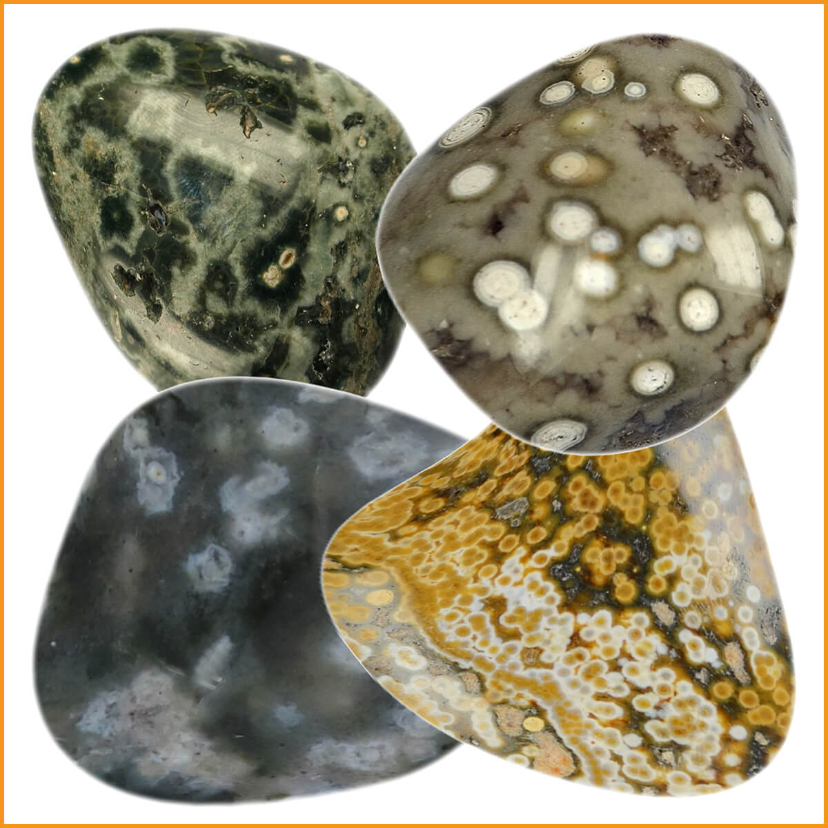 OZEANJASPIS Heilstein | Ozean Jaspis Achat Chalcedon Trommelstein