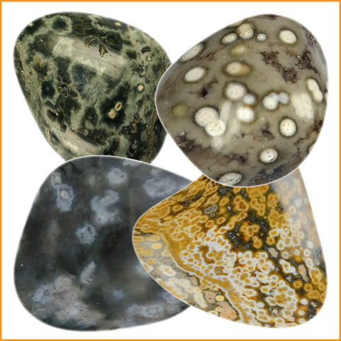 OZEANJASPIS Heilstein | Ozean Jaspis Achat Chalcedon Trommelstein