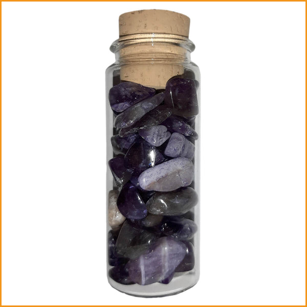 Edelsteine im Glas - AMETHYST - Heilsteine - Energiesteine Ametyst