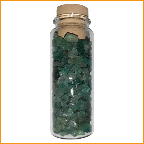 Edelsteine im Glas - AVENTURIN - Heilsteine - Energiesteine grün