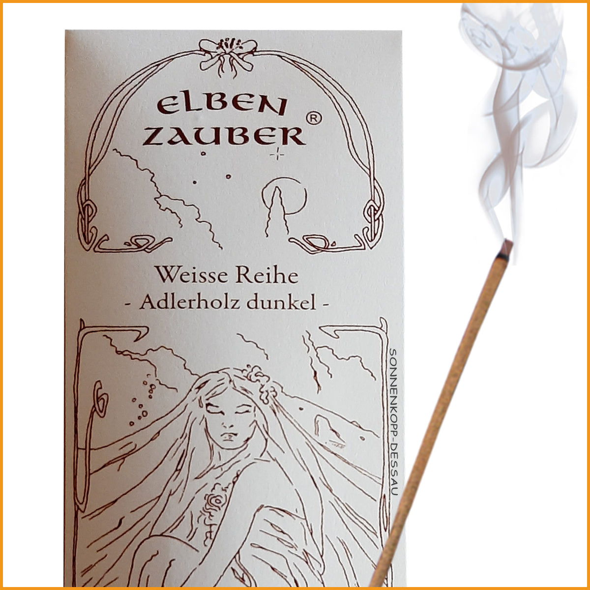 Elbenzauber ADLERHOLZ DUNKEL Weisse Reihe Räucherstäbchen | White Line