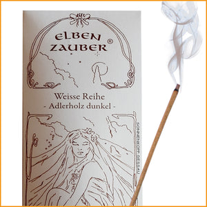 Elbenzauber ADLERHOLZ DUNKEL Weisse Reihe Räucherstäbchen | White Line