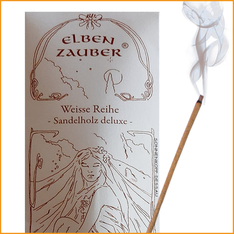 Elbenzauber SANDELHOLZ DELUXE Weisse Reihe Räucherstäbchen | White Line