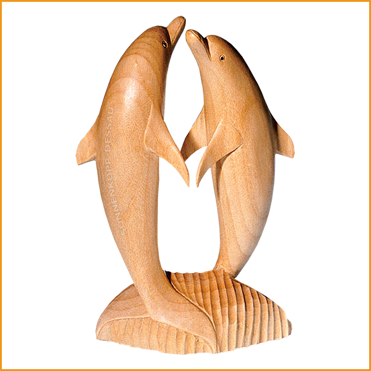Figur Delfin Paar | Delfin Paar Holz | Delfinpaar Holz | Partner Delfine