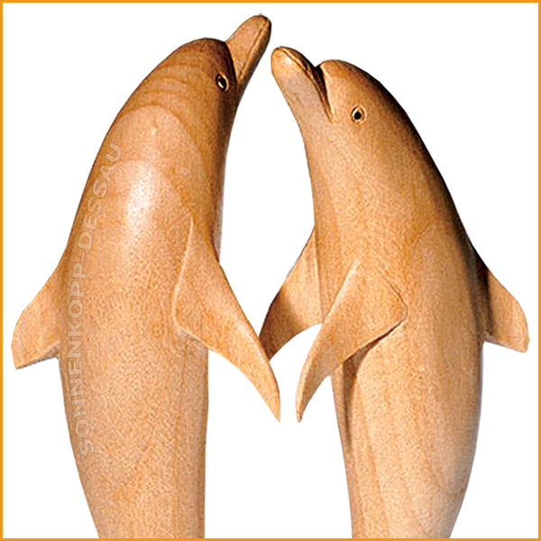 Holz Delfin Paar | Partnerschaftsdelfine