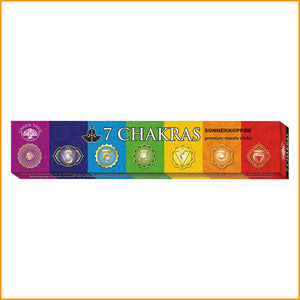 Premium Räucherstäbchen 7 CHAKRAS - Green Tree Masala Räucherstäbchen