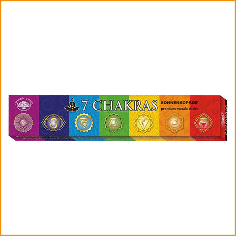 Premium Räucherstäbchen 7 CHAKRAS - Green Tree Masala Räucherstäbchen