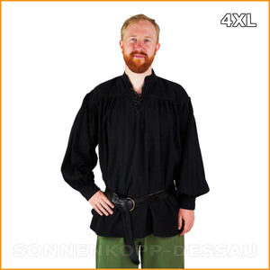 Alternatives HERRENHEMD in Übergröße 4XL 5XL schwarz