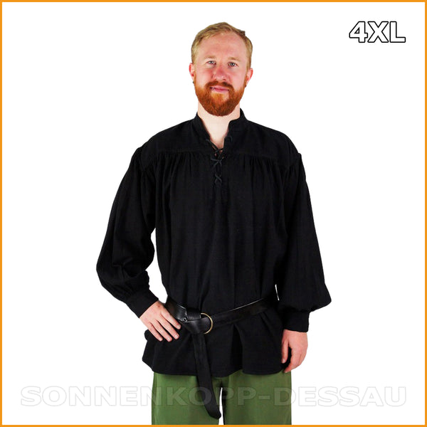 Alternatives HERRENHEMD in Übergröße 4XL 5XL schwarz