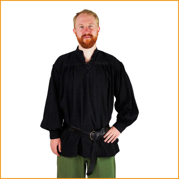 Alternatives Herren Hemd schwarz | Alternatives Herrenhemd schwarz