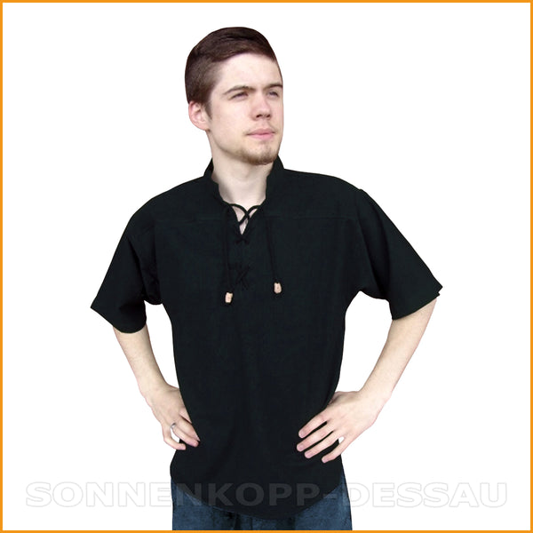 KURZÄRMELIGES SOMMERHEMD schwarz