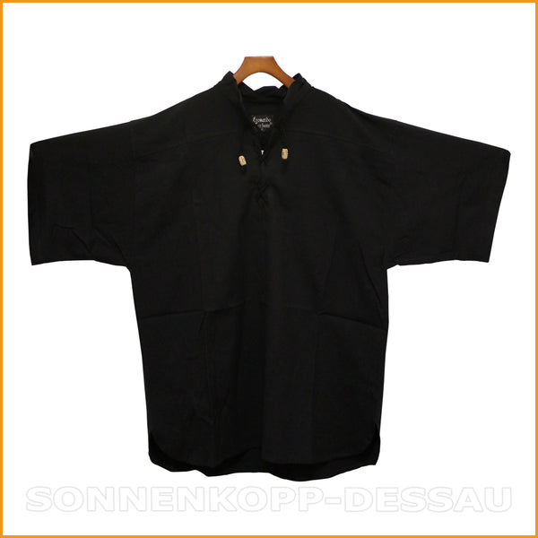 Alternatives Herrenhemd mit kurzen Ärmeln schwarz