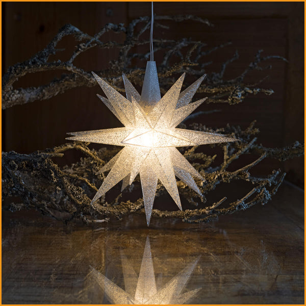 Herrnhuter Stern Sonderedition 2022 | Herrenhuter Sonderedtion silber Glitter