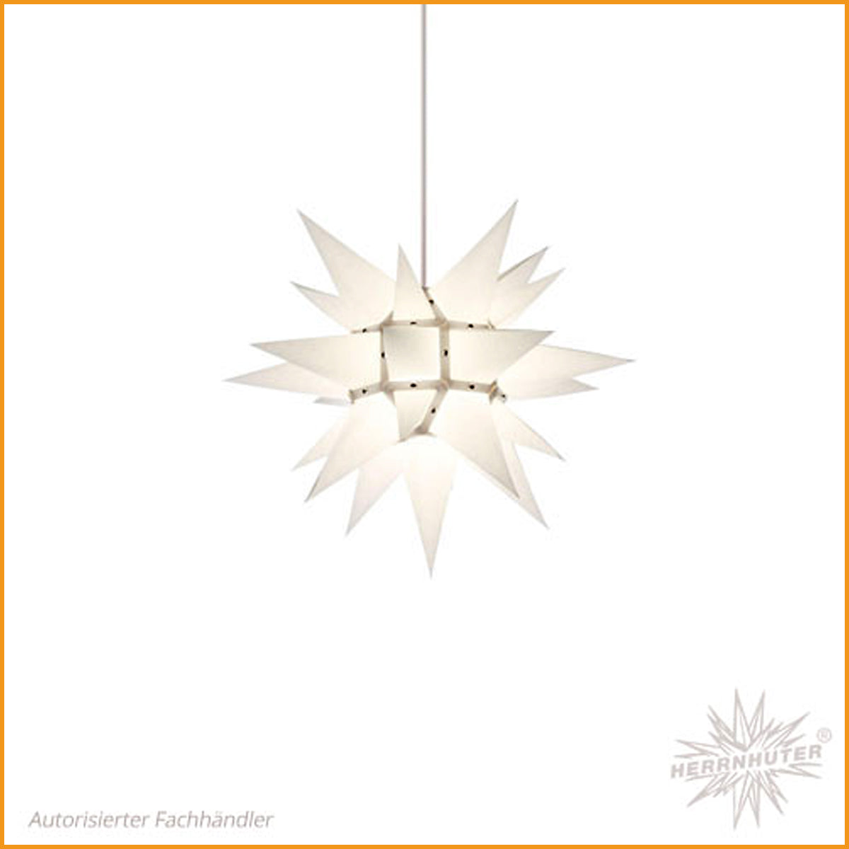 HERRNHUTER Stern weiß Kern Papier Innenbereich 40 cm | Weihnachtsstern