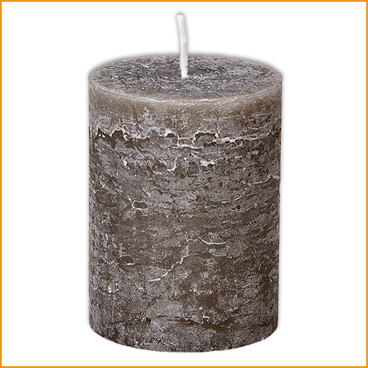 STUMPEN KERZE - Taupe - hochwertig - 9 cm - Stumpenkerze